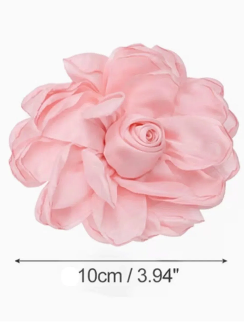Satin Floral Brooch in Petal Pink